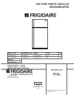 Frigidaire FRT16DNH Factory Parts Catalog предпросмотр