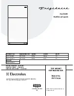 Предварительный просмотр 1 страницы Frigidaire FRT17A2A Factory Parts Catalog