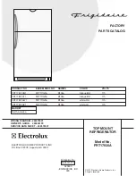 Frigidaire FRT17IG5A Factory Parts Catalog предпросмотр