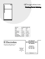 Предварительный просмотр 1 страницы Frigidaire FRT18FG3D Factory Parts Catalog