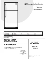 Предварительный просмотр 1 страницы Frigidaire FRT18G4A Factory Parts Catalog