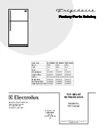 Frigidaire FRT18G6JB - 18 Cu Ft Refrigerator Parts Catalog предпросмотр