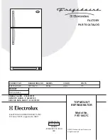 Предварительный просмотр 1 страницы Frigidaire FRT18G7C Factory Parts Catalog