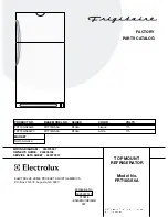 Frigidaire FRT18GS6A Factory Parts Catalog предпросмотр