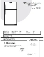 Frigidaire FRT18H6CS Factory Parts Catalog предпросмотр