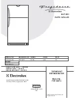 Предварительный просмотр 1 страницы Frigidaire FRT18H7C Factory Parts Catalog