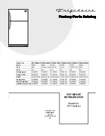 Frigidaire FRT18HS6J Parts Catalog предпросмотр