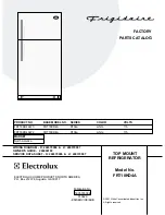 Предварительный просмотр 1 страницы Frigidaire FRT18KD4A Factory Parts Catalog