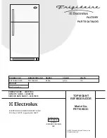 Предварительный просмотр 1 страницы Frigidaire FRT18KG3C Factory Parts Catalog