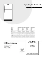 Frigidaire FRT18KR7EB2 Factory Parts Catalog предпросмотр