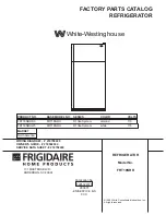 Frigidaire FRT18NRH Factory Parts Catalog предпросмотр