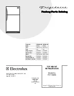 Предварительный просмотр 1 страницы Frigidaire FRT1S6ES Factory Parts Catalog