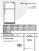 Frigidaire FRT21B4A Factory Parts Catalog предпросмотр