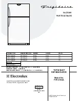 Frigidaire FRT21G4A Factory Parts Catalog предпросмотр