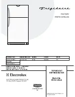 Frigidaire FRT21H7AS Factory Parts Catalog предпросмотр