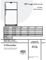 Предварительный просмотр 1 страницы Frigidaire FRT21IS6A Factory Parts Catalog