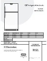 Предварительный просмотр 1 страницы Frigidaire FRT21R6A Factory Parts Catalog