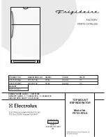 Предварительный просмотр 1 страницы Frigidaire FRT21R7AS Factory Parts Catalog