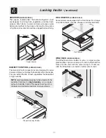 Предварительный просмотр 11 страницы Frigidaire FRT8WR6EZ9 Use & Care Manual