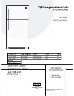 Предварительный просмотр 1 страницы Frigidaire FRTG16X6A Factory Parts Catalog