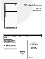 Frigidaire FRTX18N5B Factory Parts Catalog предпросмотр