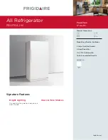 Frigidaire FRU17G4JW - Broan : 16.7 cu. Ft. All Refrigerator Product Dimensions preview