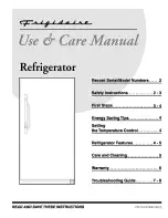 Frigidaire FRU17G4JW1 Use & Care Manual предпросмотр