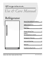 Frigidaire FRU17G4JW7 Use & Care Manual предпросмотр