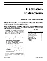 Предварительный просмотр 1 страницы Frigidaire FTF530ES0 Installation Instructions Manual