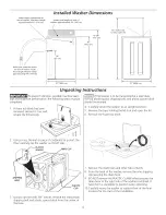 Предварительный просмотр 4 страницы Frigidaire FTW3011KW0 Installation Instructions Manual