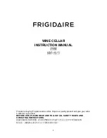 Preview for 1 page of Frigidaire FWC110B Instruction Manual