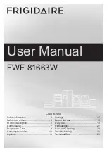 Preview for 1 page of Frigidaire FWF 81663W User Manual