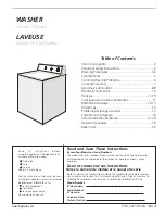 Frigidaire FWS933FS0 Owner'S Manual preview