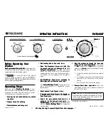 Preview for 1 page of Frigidaire FWT449GF Operating Instructions