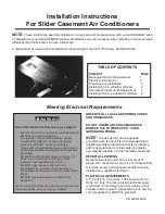 Preview for 1 page of Frigidaire GAK Installation Instructions Manual