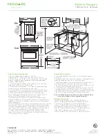 Предварительный просмотр 2 страницы Frigidaire Gallery FGES3045K W Specification Sheet