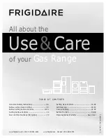 Preview for 1 page of Frigidaire Gallery FGGF3054M Use And Care Manual