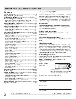 Preview for 2 page of Frigidaire Gallery FGGF3056KF Use And Care Manual