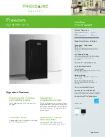 Preview for 1 page of Frigidaire Gallery GLFH17F8H Features & Dimensions