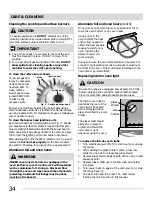 Preview for 34 page of Frigidaire GAS COOKTOP Use & Care Manual