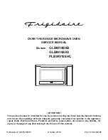 Frigidaire GLBM188HB Service Manual preview