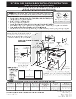 Preview for 1 page of Frigidaire GLCS389FQ - Slide-In Dual Fuel Range Installation Instructions Manual