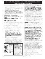 Preview for 3 page of Frigidaire GLCS389FQ - Slide-In Dual Fuel Range Installation Instructions Manual