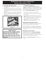 Preview for 6 page of Frigidaire GLEB27M9FB - 27 Inch Microwave Combination Oven Installation Instructions Manual