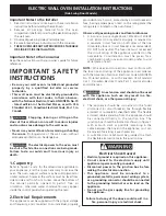 Preview for 2 page of Frigidaire GLEB27Z7HB - Electric Wall Oven Installation Instructions Manual