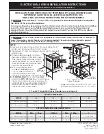 Frigidaire GLEB30T9FB - 30" Electric Double Wall Oven Install Manual предпросмотр