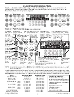 Frigidaire GLEB30T9FSA Control Manual предпросмотр