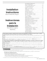 Preview for 1 page of Frigidaire GLEQ2152ES0 Installation Instructions Manual