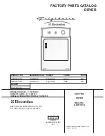 Frigidaire GLER331A Factory Parts Catalog preview