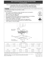 Preview for 1 page of Frigidaire GLGC36S9EBA Installation Instructions Manual